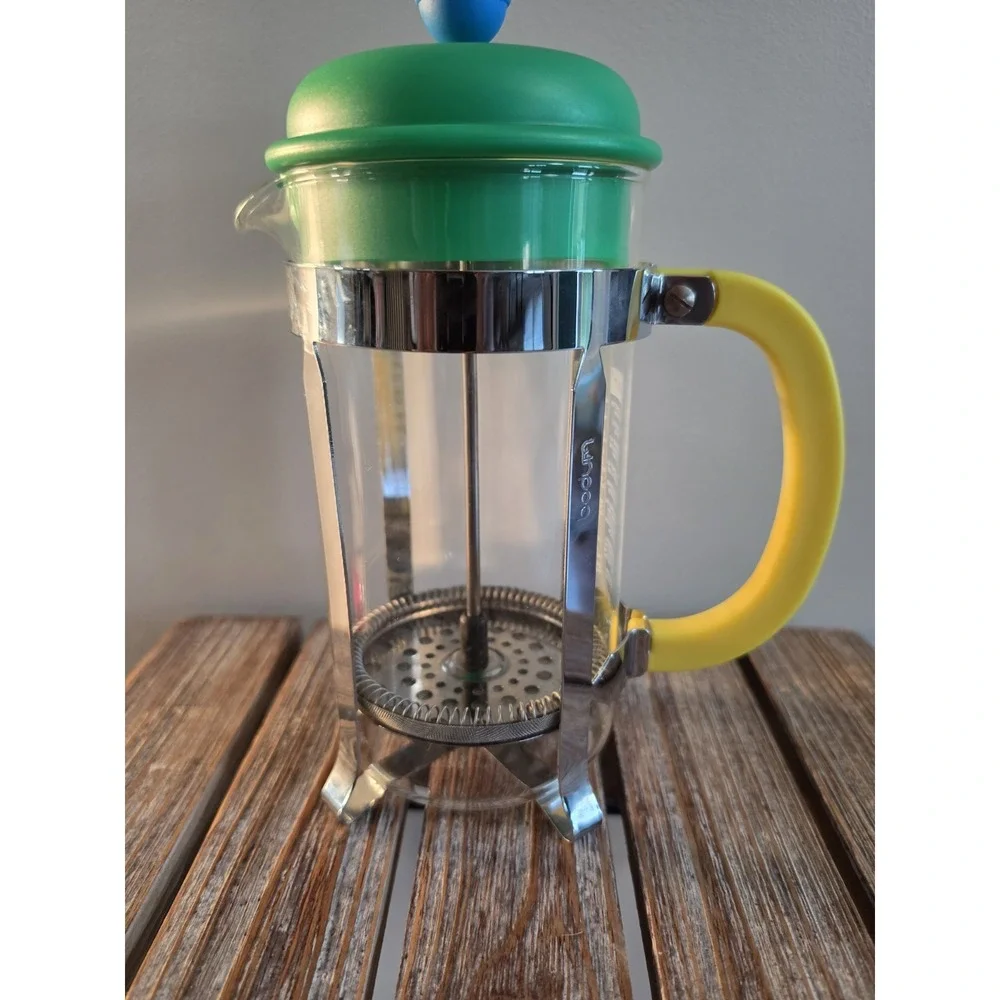 Bodum Limited Edition 70 Anniver Yellow Green Blue Coffee French Press 2014 New